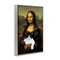 Stupell Industries Mona Lisa Cat Lady Framed Giclee, design by Masters Redux